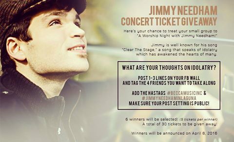 Win free tickets to Jimmy Needham concert in the Philippines!